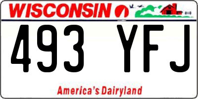 WI license plate 493YFJ