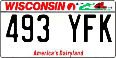 WI license plate 493YFK