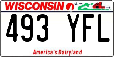 WI license plate 493YFL