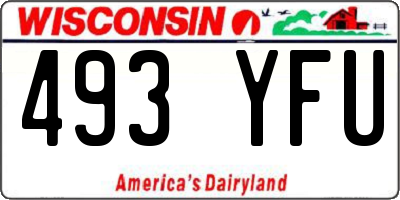 WI license plate 493YFU