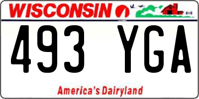 WI license plate 493YGA