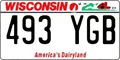 WI license plate 493YGB