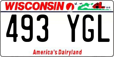 WI license plate 493YGL