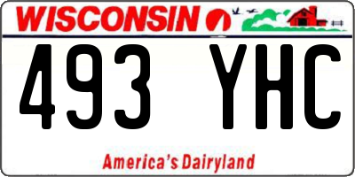 WI license plate 493YHC