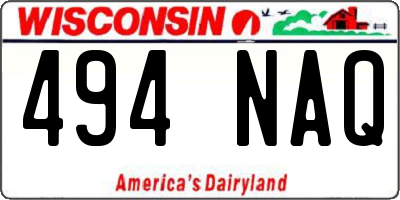 WI license plate 494NAQ