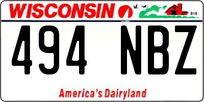 WI license plate 494NBZ