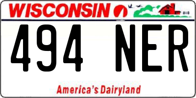 WI license plate 494NER