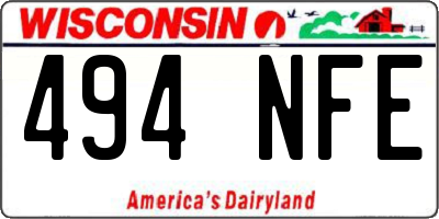 WI license plate 494NFE
