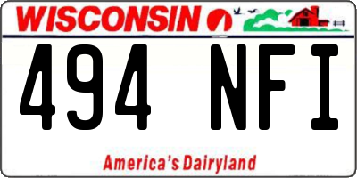 WI license plate 494NFI