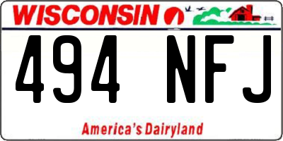 WI license plate 494NFJ