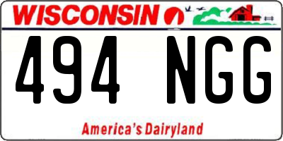 WI license plate 494NGG