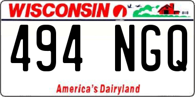 WI license plate 494NGQ
