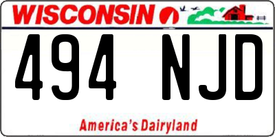 WI license plate 494NJD
