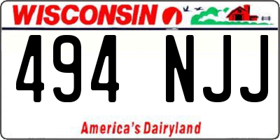 WI license plate 494NJJ