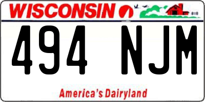 WI license plate 494NJM