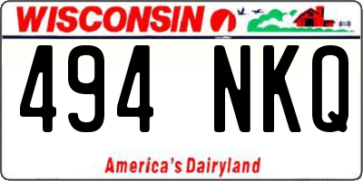 WI license plate 494NKQ