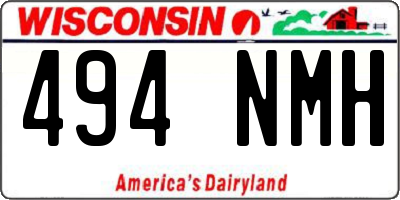 WI license plate 494NMH