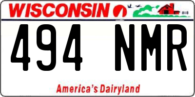 WI license plate 494NMR