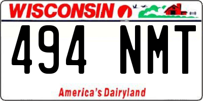 WI license plate 494NMT