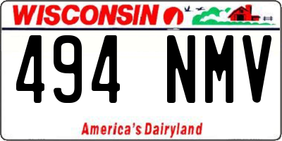 WI license plate 494NMV