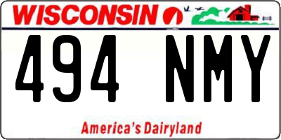 WI license plate 494NMY