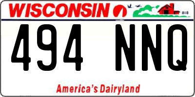 WI license plate 494NNQ