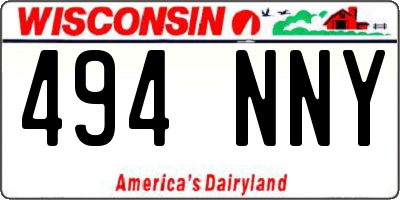 WI license plate 494NNY