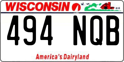 WI license plate 494NQB