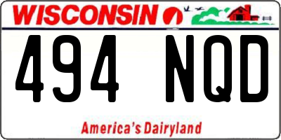 WI license plate 494NQD