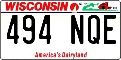 WI license plate 494NQE