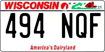 WI license plate 494NQF