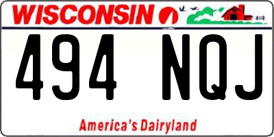 WI license plate 494NQJ