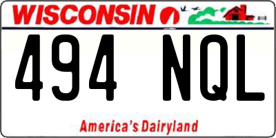 WI license plate 494NQL