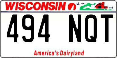 WI license plate 494NQT