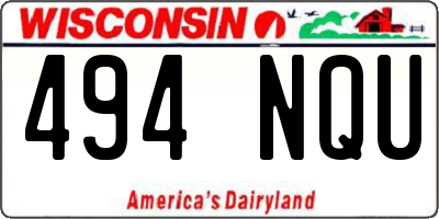WI license plate 494NQU