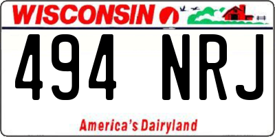 WI license plate 494NRJ