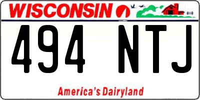WI license plate 494NTJ