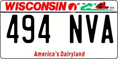 WI license plate 494NVA