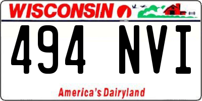WI license plate 494NVI
