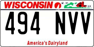 WI license plate 494NVV