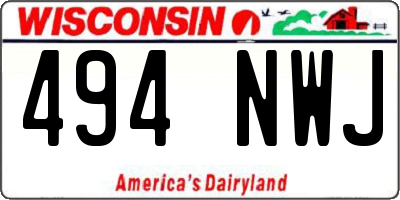 WI license plate 494NWJ