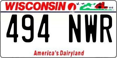WI license plate 494NWR