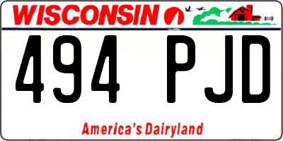WI license plate 494PJD