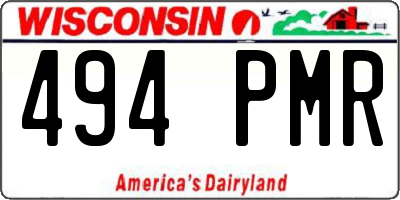 WI license plate 494PMR