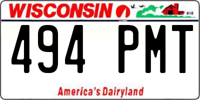WI license plate 494PMT
