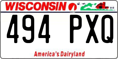 WI license plate 494PXQ