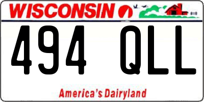 WI license plate 494QLL