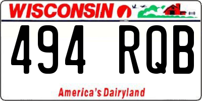 WI license plate 494RQB