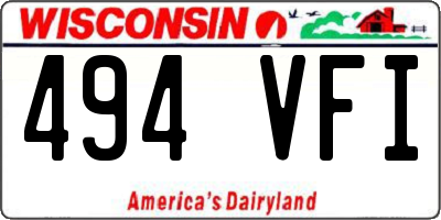 WI license plate 494VFI