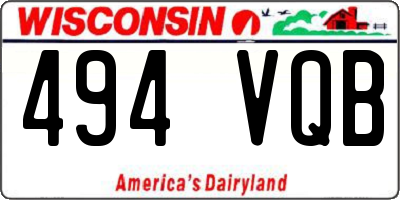 WI license plate 494VQB